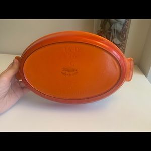 Vintage Descoware Cast Iron Casserole Dish